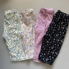 花柄・チェック柄レギンス 7分丈 110cm ユニクロ他
