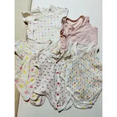 肌着　ロンパース　女の子　5枚セット　60 70 UNIQLO ミキハウス
