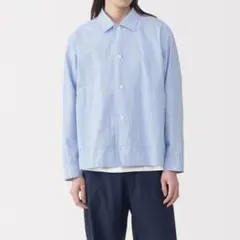 無印良品 MUJI Labo コットンシャツジャケット ストライプのサムネイル