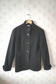 ☆ELLEPLANET エルプラネット ウールスタンドカラー ショートコートМ☆