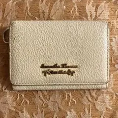 サマンサタバサ　パスケース 定期入れ 小銭入れ アイボリー 財布 アイボリー