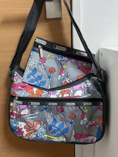 新品未使用　レスポートサック 植物 動物 ショルダーバッグ ポーチ付き　花鹿蝶