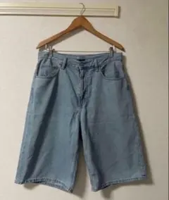 ユニクロ デニムハーフパンツ ショートパンツ ライトブルー