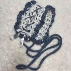 ヘッドドレス バブーシュカ ハンドメイド 編み物 かぎ針編み ロリータ 春夏