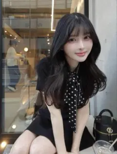 Darich ダーリッチ ドットボウタイフレアミニワンピース