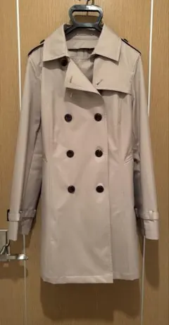就活/オフィス ベージュトレンチコート 11号 ダブルボタン