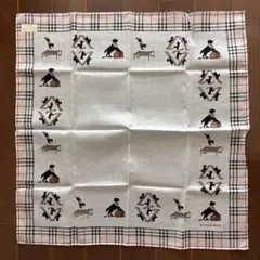 未使用　BURBERRYハンカチ　2006 いぬ　干支　バーバリー　ノバチェック