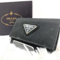 良品★箱付き　プラダ　ナイロン　キーケース　6連フック　ブラック