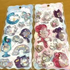 新品！キラリンウォーターシール　クーリア　ストーン付き　ピンク　水色　うさぎ