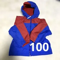 フード付きジャケット 青と赤 ４Ｔ100cm