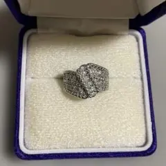 シルバー パヴェリング 指輪 アクセサリー 遺品整理 ジュエリー WGのサムネイル
