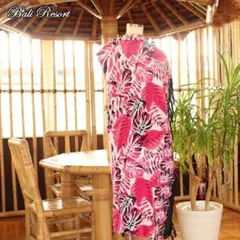 ラスト1点 アジアン雑貨 パレオ マルチカバー 布 フリンジ付き レッド 01