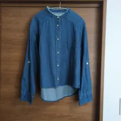 タグ付き新品 BLANC basque デニムシャツ パールボタン 長袖のサムネイル