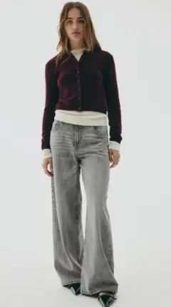 H&M ワイドレギュラーウエスト divided グレー