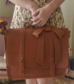 ECOSUSI 3WAY リュック レザー ブラウン バッグ ショルダー - メルカリ