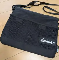 WILD THINGS サコッシュ ブラック メッシュポケットのサムネイル
