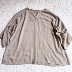 BEAMSHEART　ビームスハート　七分袖　カットソー　ベージュ系　フリー