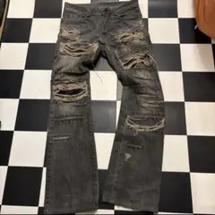 L.G.B. コーティングレザークロコダイルパッチデニム ST103-B2D/M