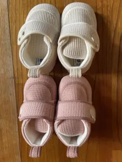 ベビーシューズ 白　ピンク 2足セット　11.5cm