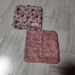 【未使用】ハンドメイド　リバティタオルハンカチ2枚セット