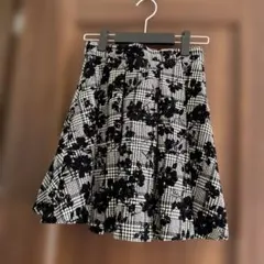 INGNI フレアスカート 花柄 チェック柄