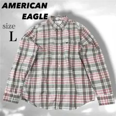 【人気】アメリカンイーグル⭐︎プレイドチェックシャツ⭐︎ボタンダウン⭐︎L⭐︎ゆったり⭐︎