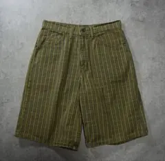 Levi’s USA製 90s デニムショーツ 565 チェック柄 カーキ 30