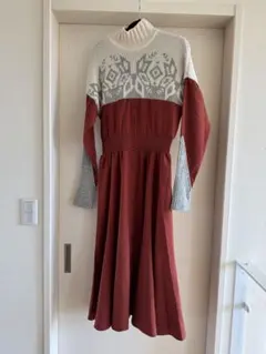 ハイネックロングワンピース