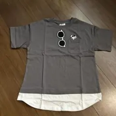 【新品】スヌーピー Tシャツ グレー　GU