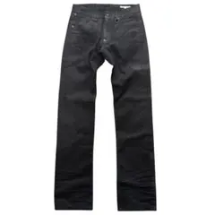 DETW 25SS 変形 ダーク系ワックスコーティングデニム フレアパンツ DETW 25SS 変形 ダーク系ワックスコーティングデニム フレアパンツ