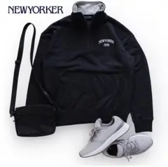 J1010@ NEWYORKER ハーフジップ スウェットプルオーバー L