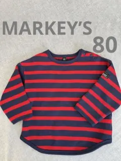 MARKEY’S裏起毛 ボーダーカットソー 80