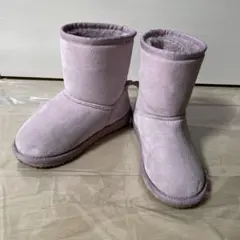 anyFAM フェイクムートンネコブーツ　20cm パープル