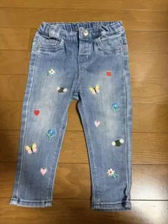 H&M 刺繍付きデニムパンツ 86 (18M)