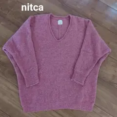nitca ピンク Vネックニット