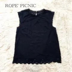 ⁠ロペピクニック 総レースノースリーブL フレンチスリーブ レーストップス⁠