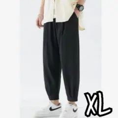 XL 【SOOKOM】サルエルパンツ ワイド 旅行 スポーツ ブラック