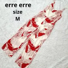 erre erre/エレエレ大判リーフ&フラワー柄オールインワン派手柄サロペット