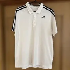 アディダスポロシャツ　L 白のサムネイル