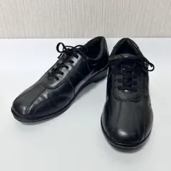 訳あり【HAWKINS】ホーキンス ブラック レザー スニーカー 23のサムネイル