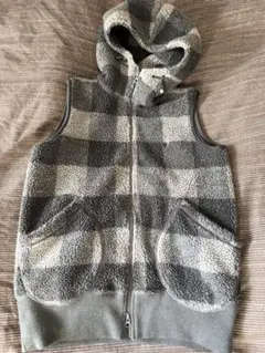 Gymphlex ジムフレックス ブロックチェック フード付きフリースベスト12