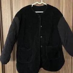 GU 150㌢　黒いボアジャケット（キッズ）