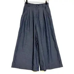 ジョルジュレッシュ　ガウチョパンツ　ウエストゴム　青系　36 / S