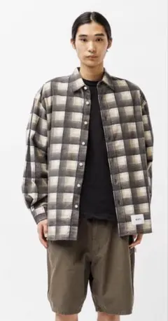 WTAPS チェック柄ネルシャツ ブラック26SSのサムネイル