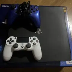PS4 Pro 1TB ホワイト・ブルーコントローラー