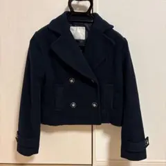 CECIL McBEE ネイビー ダブルブレストピーコート