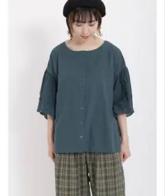 SM2 サマンサモスモス 袖立体刺繍レース前後2WAYブラウス