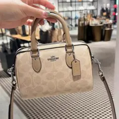 COACH シグネチャー ミニボストンバッグ - メルカリ