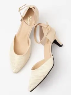 AIMER エメ ベージュ　パンプス　パーティ　ラメ　23.5cm