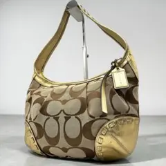 COACH ERGO 12227 Signature Hobo Bag GLD